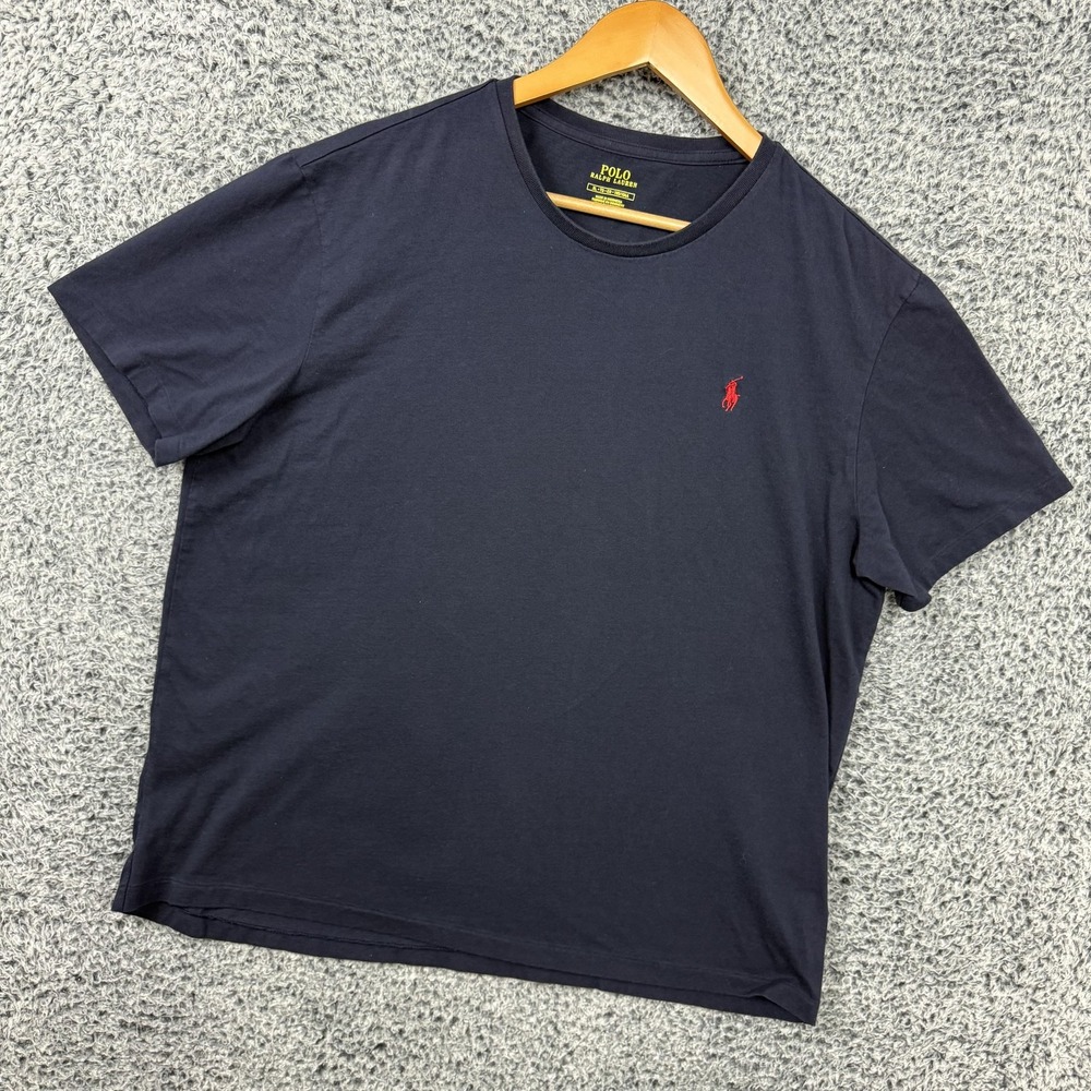 Polo Ralph Lauren Shirt Mens XL Navy Blue Small Pony Logo Tee Crewneck Cotton